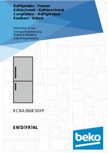 Manual BEKO RCNA366K30XP Fridge-Freezer