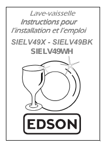 Mode d’emploi Edson SIELV49WH Lave-vaisselle