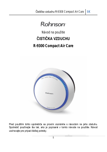 Návod Rohnson R-9300 Compact Air Care Čistička vzduchu