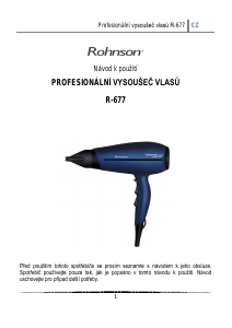 Manuál Rohnson R-677 Vlasový vysoušeč