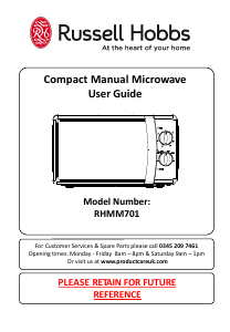 Manual Russell Hobbs RHMM701S Microwave