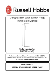 Manual Russell Hobbs RH55LF142B Refrigerator
