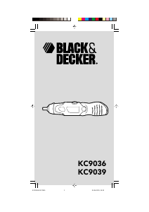 Manual Black and Decker KC9039 Screw Driver