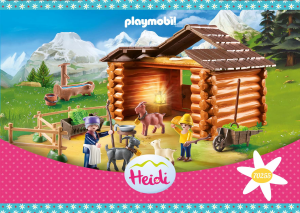 Manual Playmobil set 70255 Heidi Estábulo de Cabras do Pedro