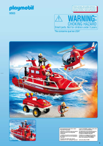 Handleiding Playmobil set 9503 Rescue Mega brandweerset