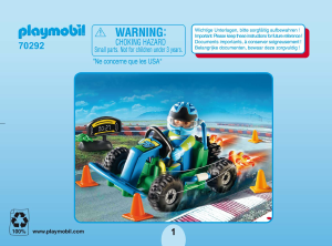 Bruksanvisning Playmobil set 70292 Racing Presentset Go-kart