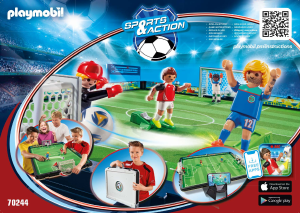 Instrukcja Playmobil set 70244 Sports Duży przenośny stadion piłkarski