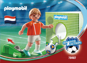 Manual Playmobil set 70487 Sports Soccer Player Netherlands