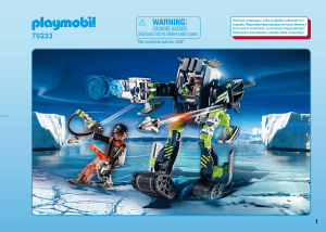 Manuale Playmobil set 70233 Top Agents Robot dei Ribelli dell'Artico