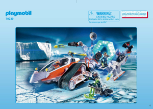 Manuale Playmobil set 70230 Top Agents Stazione di comando con veicolo cingolato dello Spy Team