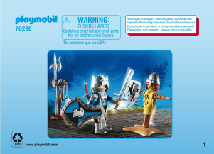 Brugsanvisning Playmobil set 70290 Knights Gavesæt Rytter