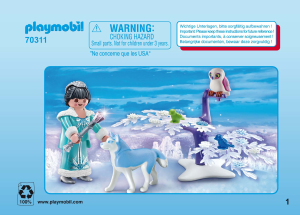 Bedienungsanleitung Playmobil set 70311 Fairy Tales Ccs ice princess