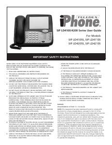 Manual Teledex SIP LD4105S iPhone Phone