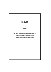 Mode d’emploi DAV TV40 Table de cuisson