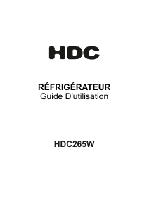 Mode d’emploi HDC HDC265W Réfrigérateur
