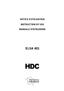 Manuale HDC ELSA401 Piano cottura