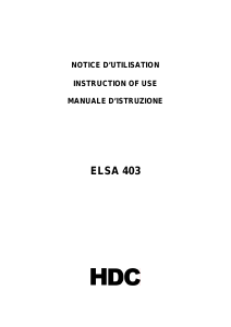 Manuale HDC ELSA403 Piano cottura
