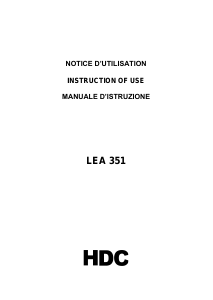Manuale HDC LEA351 Piano cottura