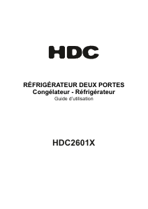 Mode d’emploi HDC HDC2601X Réfrigérateur combiné