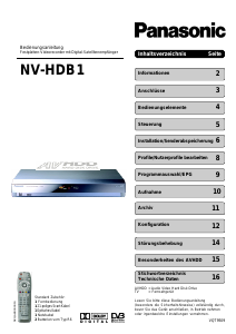 Bedienungsanleitung Panasonic NV-HDB1 Digital-receiver