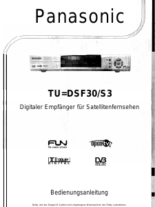 Bedienungsanleitung Panasonic TU-DSF30 Digital-receiver