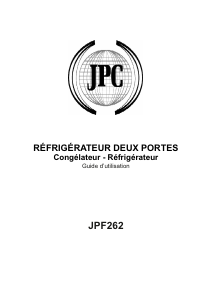Mode d’emploi JPC JPF262 Réfrigérateur combiné