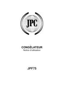 Mode d’emploi JPC JPF75 Congélateur