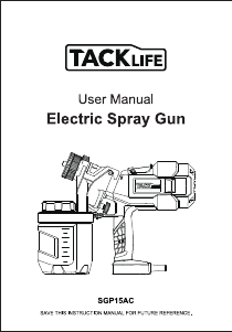 Manual Tacklife SGP15AC Paint Sprayer