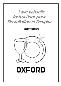 Mode d’emploi Oxford OXFS1247DWX Lave-vaisselle