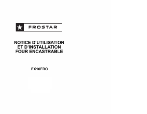 Mode d’emploi Frostar FX10FRO Four