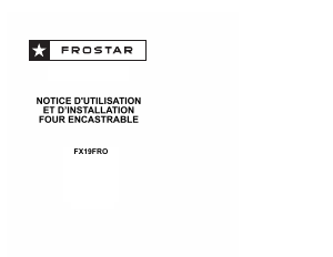 Mode d’emploi Frostar FX19FRO Four