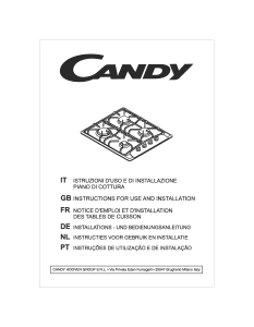 Handleiding Candy PLE64W Kookplaat