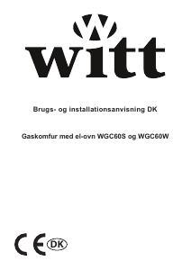 Brugsanvisning Witt WGC60S Komfur