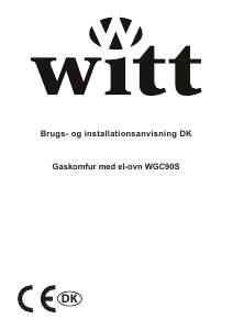 Brugsanvisning Witt WGC90S Komfur