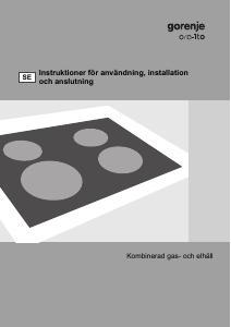 Bruksanvisning Gorenje GHS64ORAW Häll
