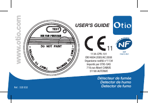 Mode d’emploi Otio 520032 Détecteur de fumée