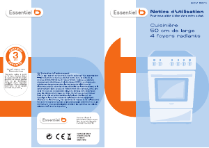 Mode d’emploi Essentiel B ECV 501i Cuisinière