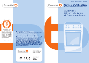 Mode d’emploi Essentiel B ECV 502b Cuisinière