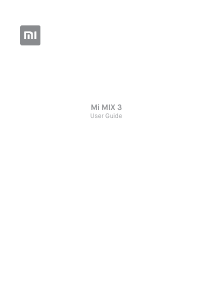 Manual Xiaomi Mi MIX 3 Mobile Phone