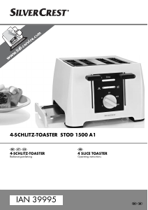 Manual SilverCrest IAN 39995 Toaster