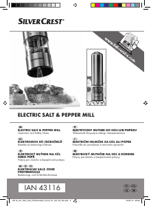 Manual SilverCrest IAN 43116 Pepper and Salt Mill