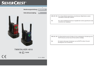 Bedienungsanleitung SilverCrest IAN 57339 Walkie-talkie