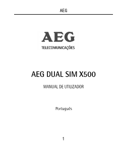 Manual AEG X500 Telefone celular