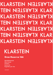 Manual de uso Klarstein 10029629 Gran Reserva 166 Vinoteca