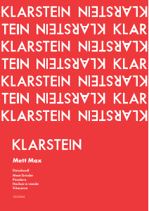 Manuale Klarstein 10034244 Mett Max Tritacarne