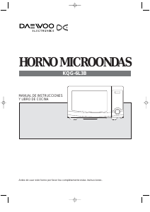 Manual de uso Daewoo KQG-6L3B Microondas