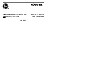 Handleiding Hoover AI 1040 Wasmachine