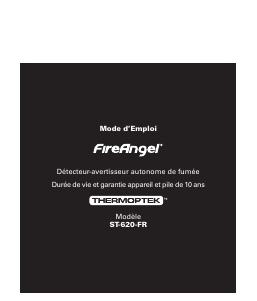 Mode d’emploi FireAngel ST-620-FR Détecteur de fumée