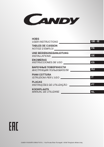 Manual de uso Candy PGC750SQAVEU Placa