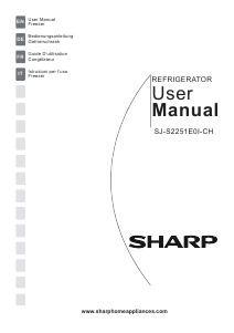 Mode d’emploi Sharp SJ-S2251E0I-CH Congélateur